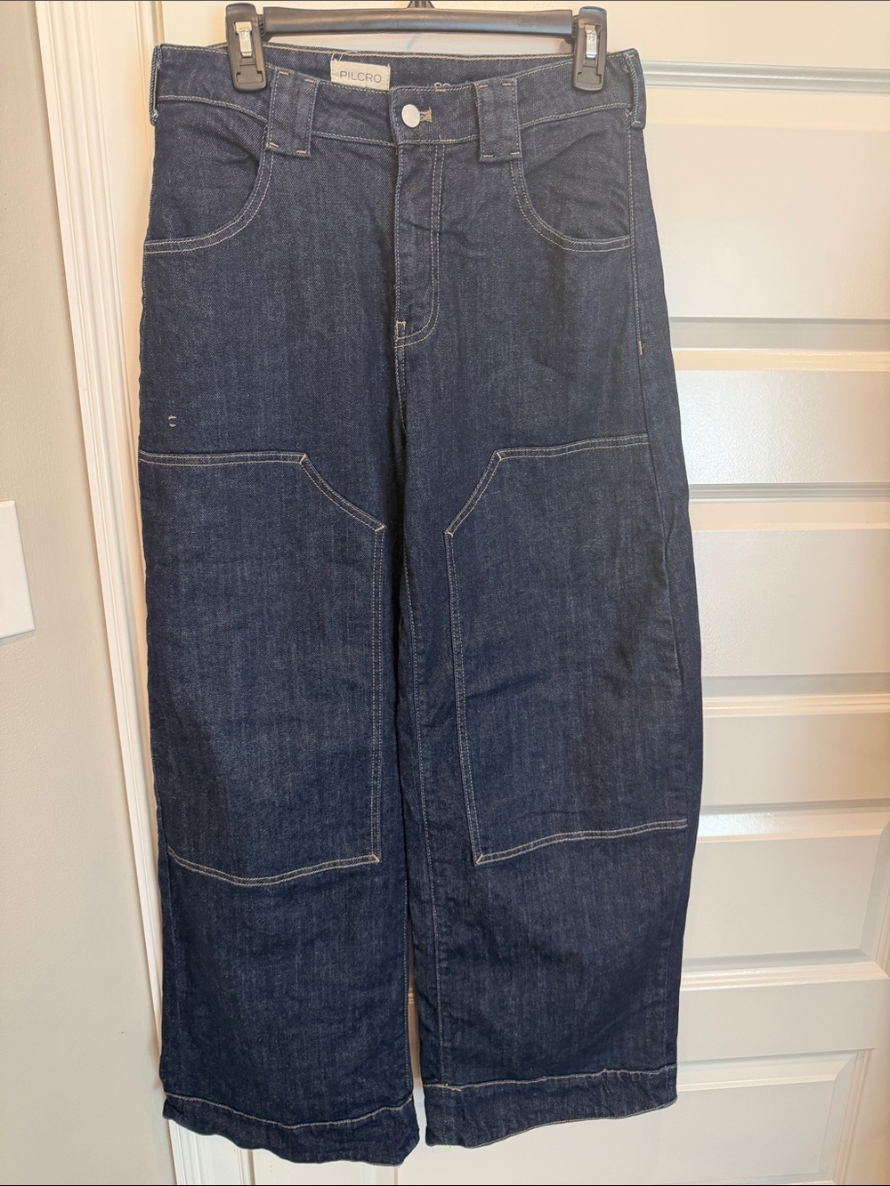 Pilcro Straight-Leg Dark Indigo Denim Jeans